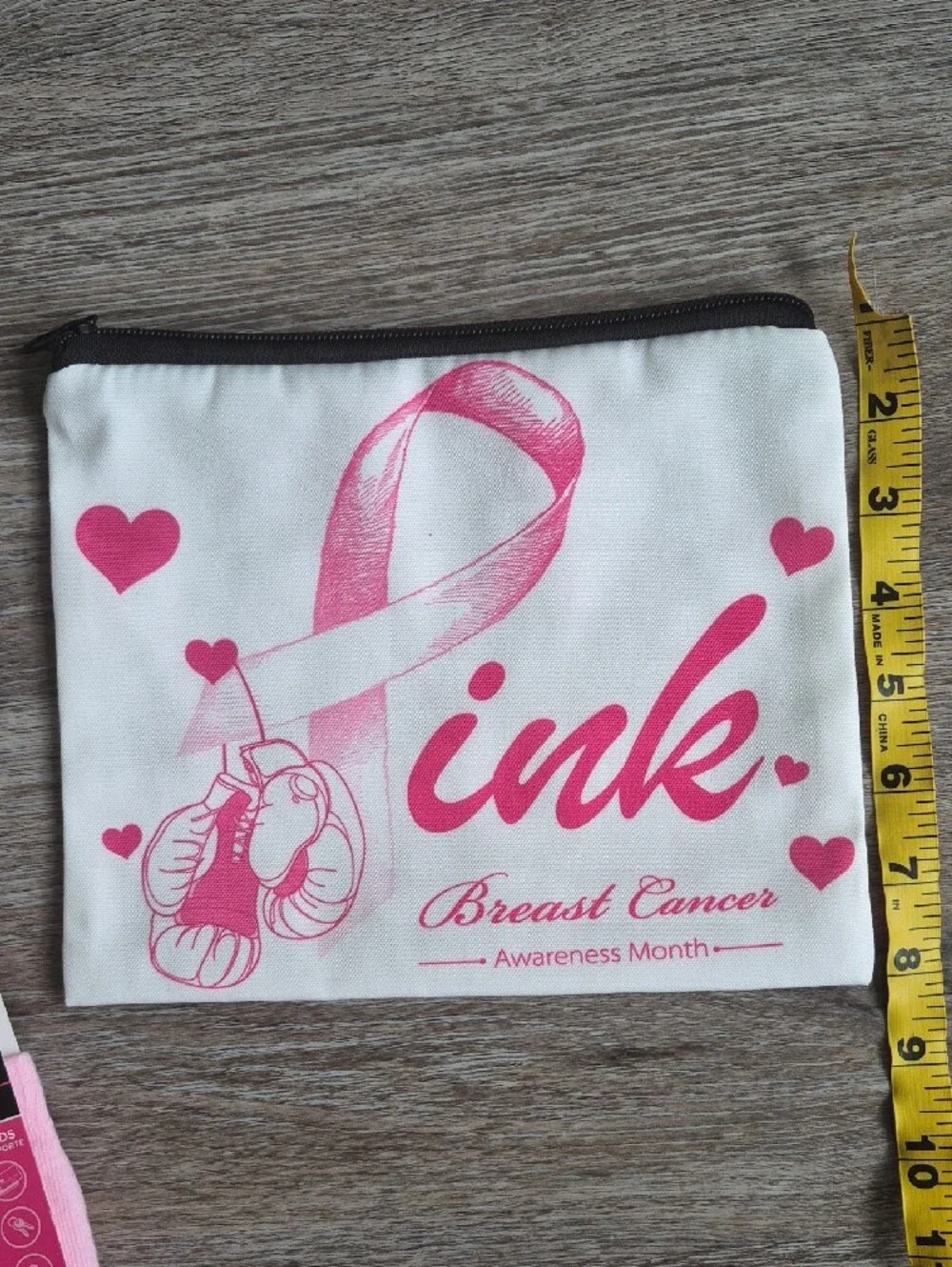 Breast Cancer Awareness Bundle With Pocket Socks, Make Up Bag And 2 Pillowcases